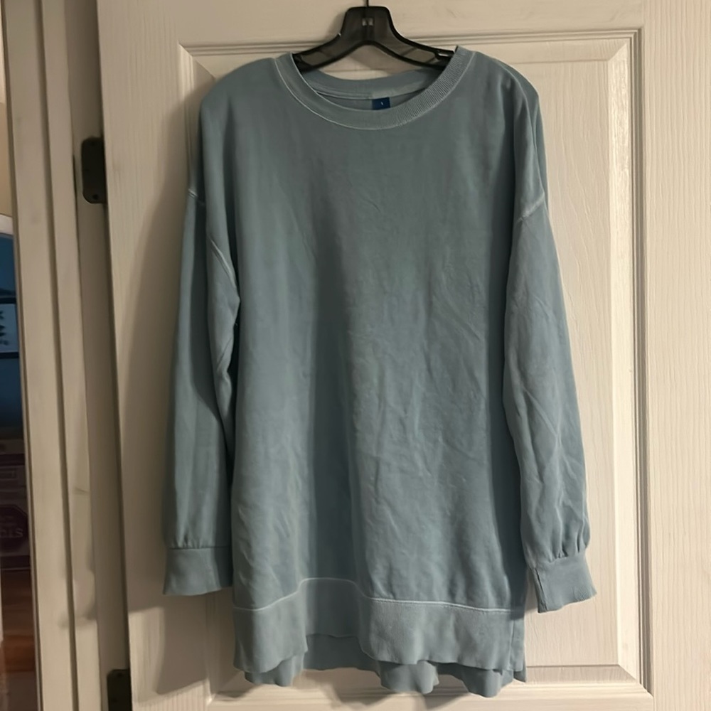 Old Navy tunic sweatshirt size small in blue
